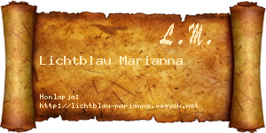 Lichtblau Marianna névjegykártya